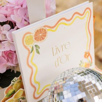 Livre d'or de 68 pages - 22 x 19 cm - Collection Fizz Agrume