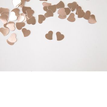 10 g de confettis métallisés en forme de cœur à parsemer - Couleur au choix