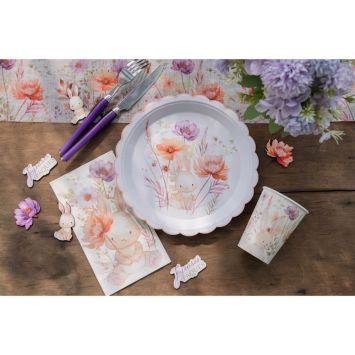 20 serviettes en papier - 33 x 40 cm - Pâques - Collection Lapinou