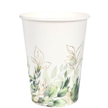 De jolis gobelets aux feuillages verts à disposer sur votre table | jourdefete.com