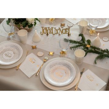 10 gobelets en carton - Noël - 270 ml - Collection Noël Scintillant