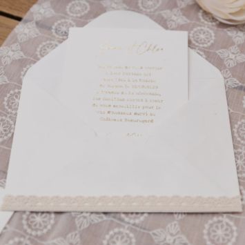 10 invitations / cartes de vœux avec enveloppes FSC® - 10 x 15 cm - Collection Peachy