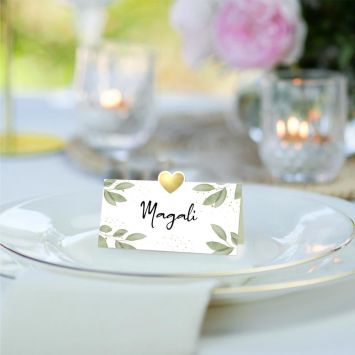 10 marque-places en carton pour mariage - Collection Vive les Mariés