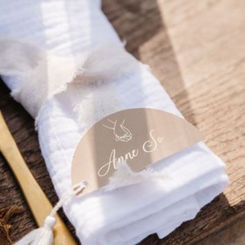 9 marque-places en papier FSC® - 8 x 4 cm - Collection Bella Terra