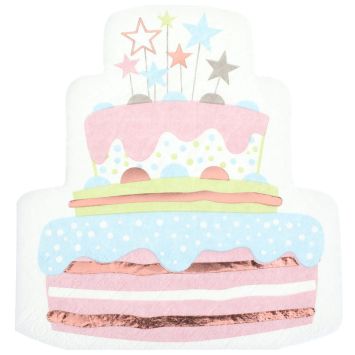 De splendides serviettes en forme de gâteau rose | jourdefete.com