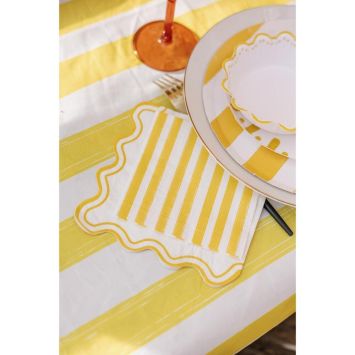 15 serviettes cocktail en papier - 24 x 24 cm - Collection Mix & Match - Couleur au choix