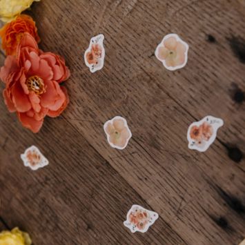 100 confettis en papier à parsemer FSC® - Collection Peachy