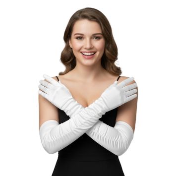 Gants longs Charleston - 50 cm - Couleur au choix