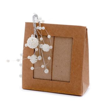 6 Boites à Dragées Cadre - Kraft