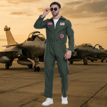 Déguisement de Pilote de Chasse pour homme - Taille au choix