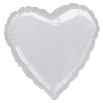 Ballon Hélium - Coeur Argenté