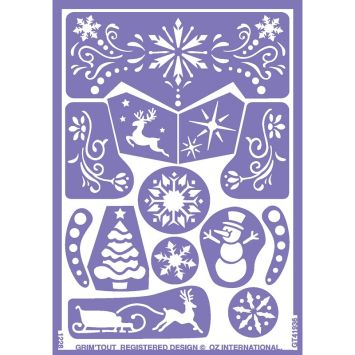 Pochoir Univers de la Neige Grim'tout