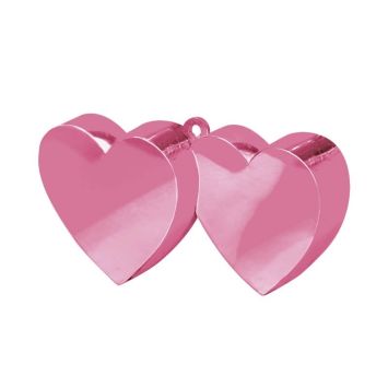 Poids Ballon Double Cœur Rose