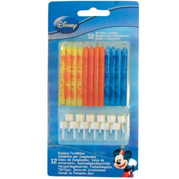 12 bougies d'anniversaire Mickey Disney®
