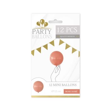 12 mini ballons en latex - 12 cm - Couleur au choix