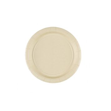 8 Petites Assiettes en Carton Ivoires - 18 cm