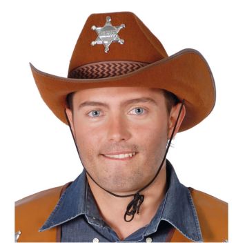 Chapeau de shérif pour adulte - Marron