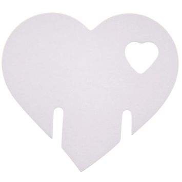 12 Marque-Places Cœur - Blanc