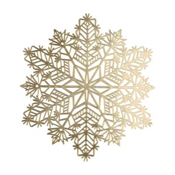 Set de table de Noël en forme de flocon de neige - 38 x 38 cm - Couleur au choix