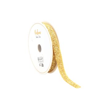 Ruban pailleté or 10 mm x 3 m, décoration de Noël scintillante | jourdefete.com