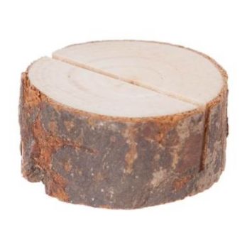 Porte-nom rondin en bois / Lot de 4