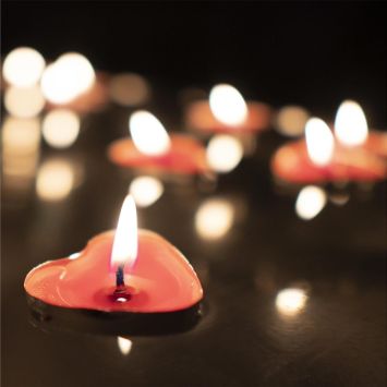 15 bougies en forme de cœur - 3,5 x 1,2 x 4 cm - Saint-Valentin - Collection Chéri Chérie