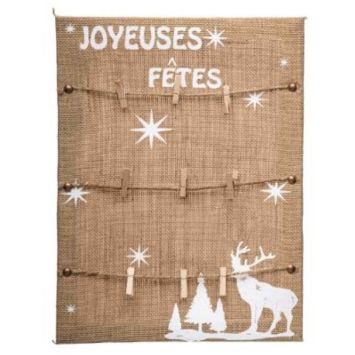 Décoration à suspendre - Noël - Jute - Accroche Photo