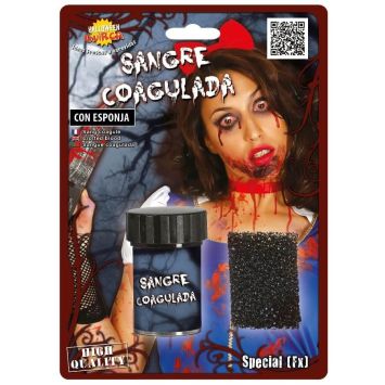 Faux sang coagulé avec éponge