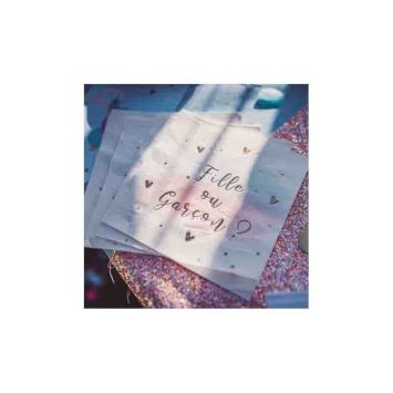 16 Serviettes en papier - Gender Reveal - Fille ou Garçon ? 