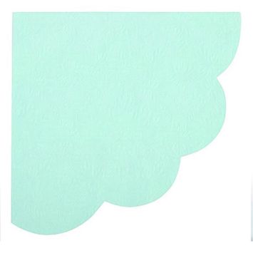 16 serviettes papier a motifs embossees - Bleu | jourdefete.com