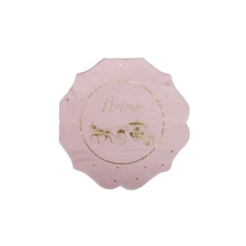 serviettes-princesse-rose-or | jourdefete.com