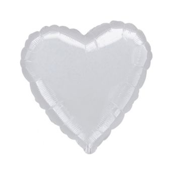 Ballon Hélium Cœur Argent