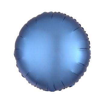 Ballon Hélium Rond Satiné Bleu Azur