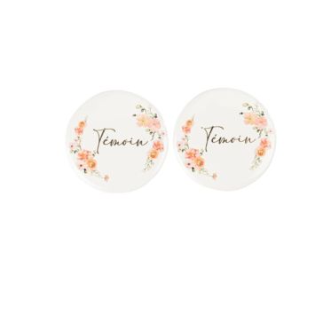 De splendides badges à offrir aux témoins de votre mariage | jourdefete.com