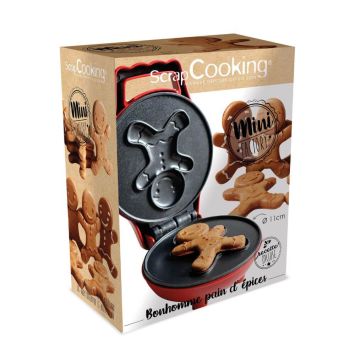Mini gaufrier Bonhomme Pain d'Épices pour des créations gourmandes et festives | jourdefete.com