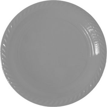 20 assiettes en plastique réutilisable - Diamètre 17 cm - Couleur au choix