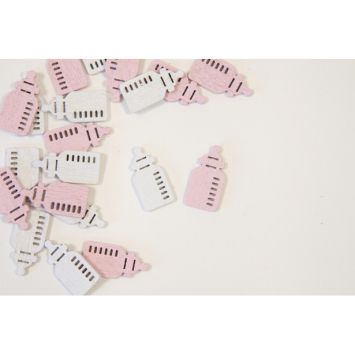 20 biberons en bois à parsemer - Couleur au choix