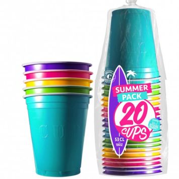 20 Gobelets "Beer Pong" - Summer Pack (53 cl)