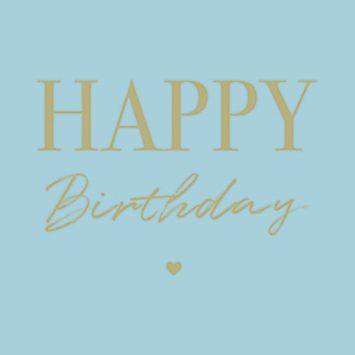 20 serviettes cocktail en papier - 25 x 25 cm - Happy Birthday - Couleur au choix