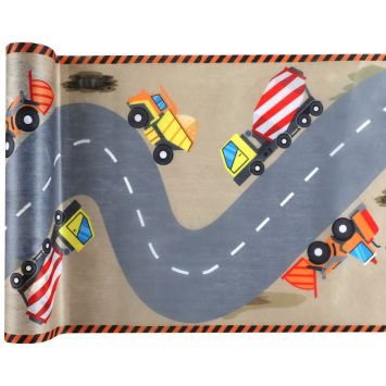 Optez pour ce magnifique chemin de table de la collection "En chantier" à dérouler sur la table d'anniversaire de votre enfant | jourdefete.com