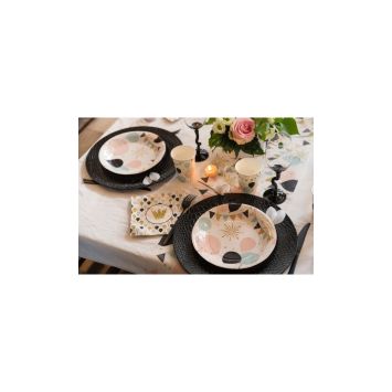 20 serviettes papier célébration - Couronnes et ballons paillettes