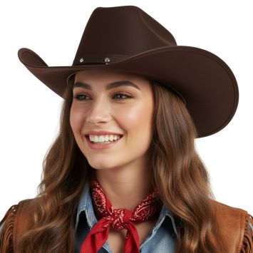 Chapeau Wyoming de Cow-Boy pour adulte - Couleur au choix