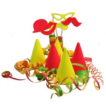 Set de cotillons - Fluo - 5 Personnes