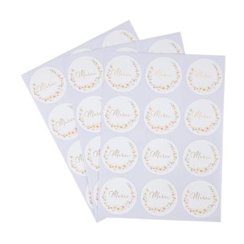 Un lot de 24 stickers à coller de la collection Daisy sur les contenants et décorations de votre événement | jourdefete.com