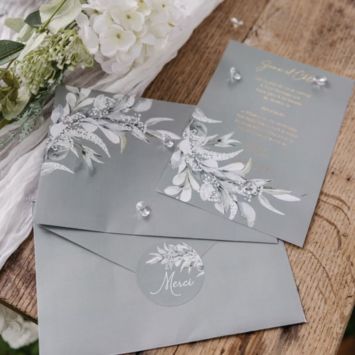 24 stickers "Merci" FSC® - Diamètre 5 cm - Collection Greenery