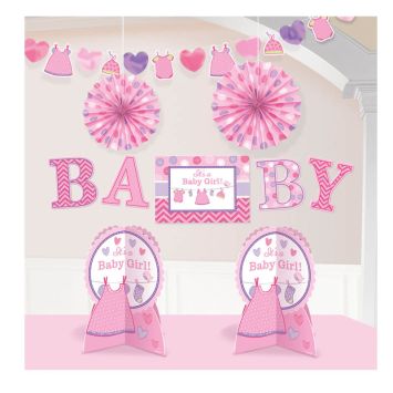 Ensemble décoratif "It's a Baby Girl" 10 pièces