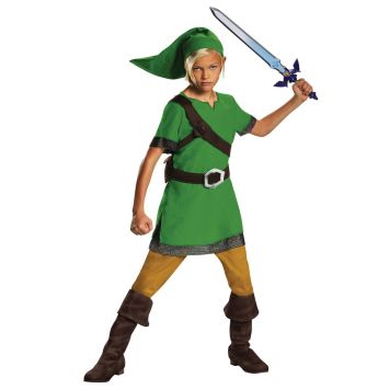 Déguisement de Link pour enfant dans une pose héroïque | jourdefete.com