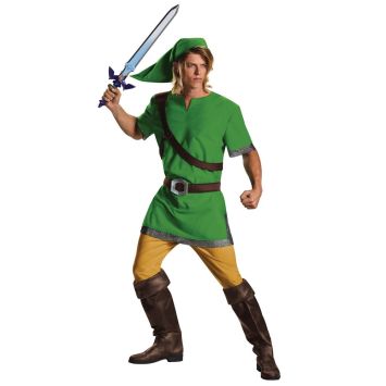 Déguisement de Link pour adulte avec tunique verte et accessoires | jourdefete.com