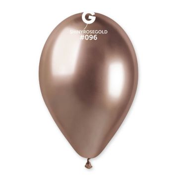 25 ballons shiny couleur rose gold de 33 cm | jourdefete.com