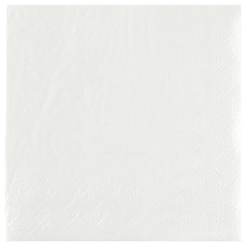 Serviettes en papier blanches avec motifs gaufrés Crystal Rainbow 33x33 cm | jourdefete.com